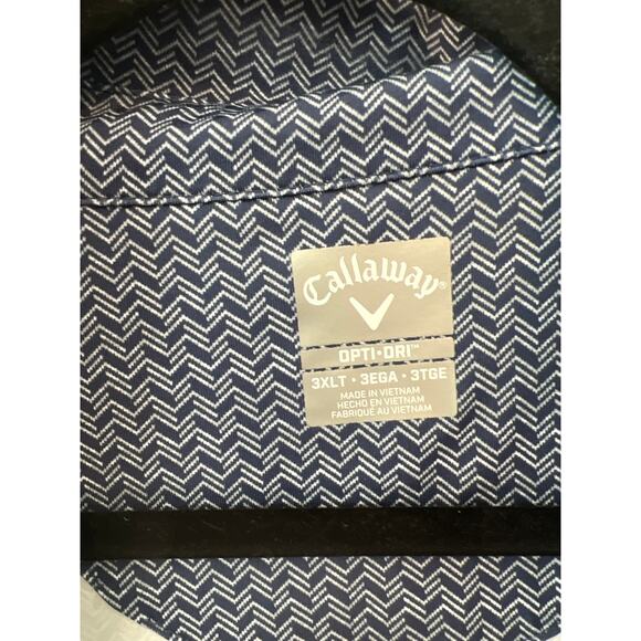 Callaway size 3XL blue and white gold polo shirt - Picture 2 of 3